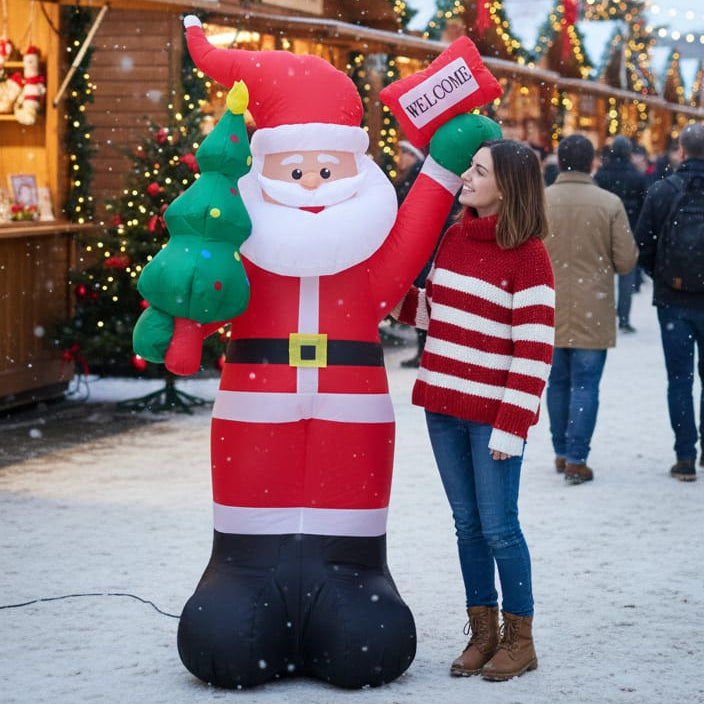 Inflable Santa Claus Navideño – 1,8 metros | Decoración Exterior e Interior